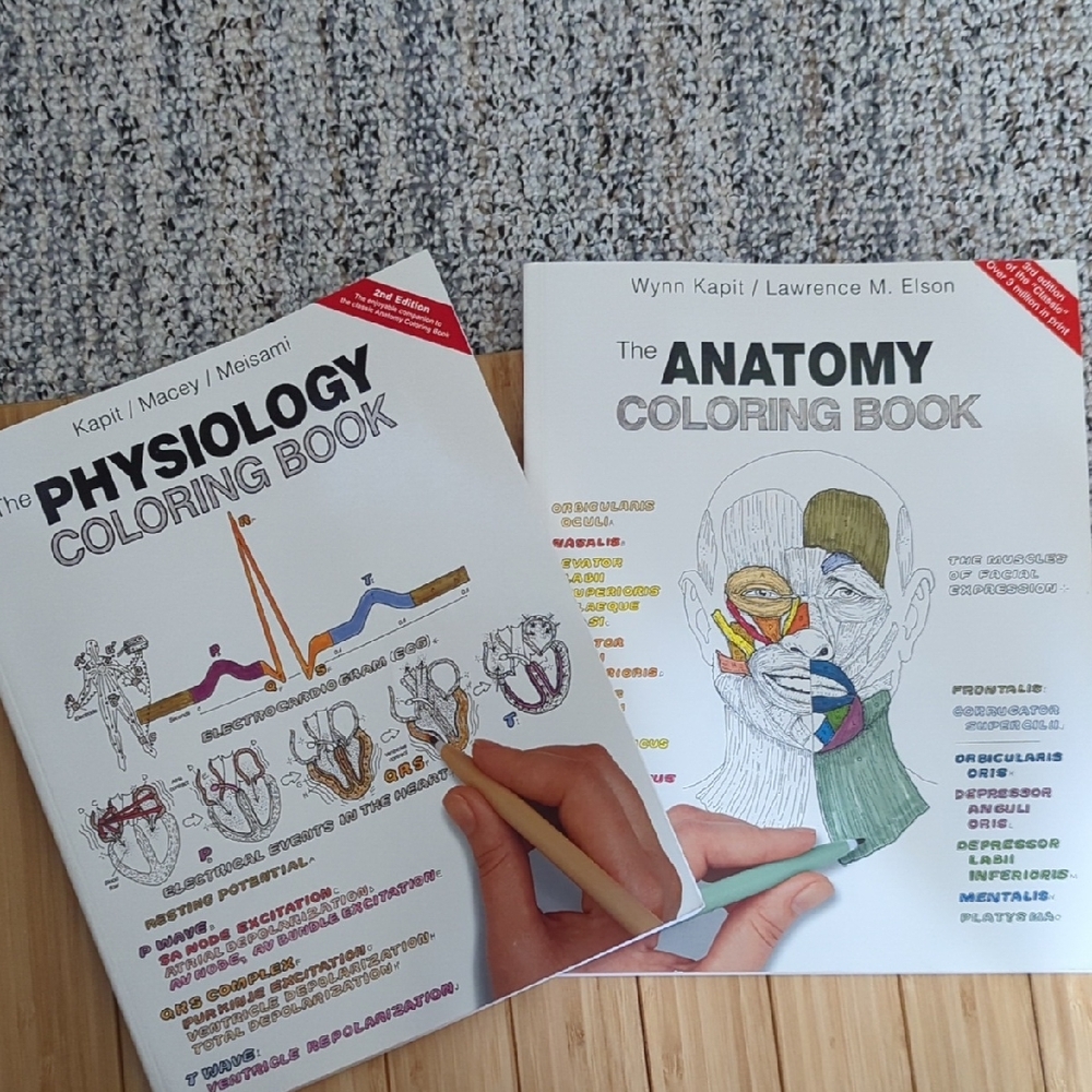 Kaplan Anatomy and Physiology Coloring Book Set - Multicolor